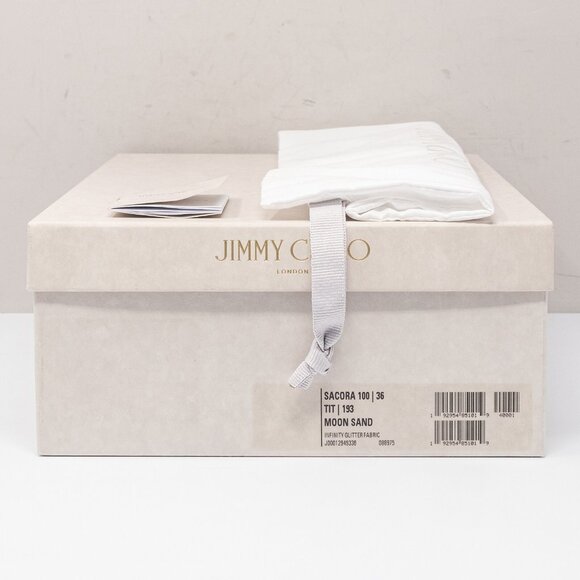 Jimmy Choo Sacora 100 Moon Sand Infinity Glitter Heels - Picture 7 of 7